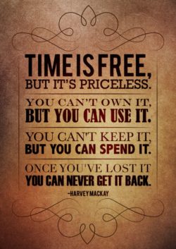 Time is free, but it’s priceless. You can’t own it, but you can use it. You can̵ ...